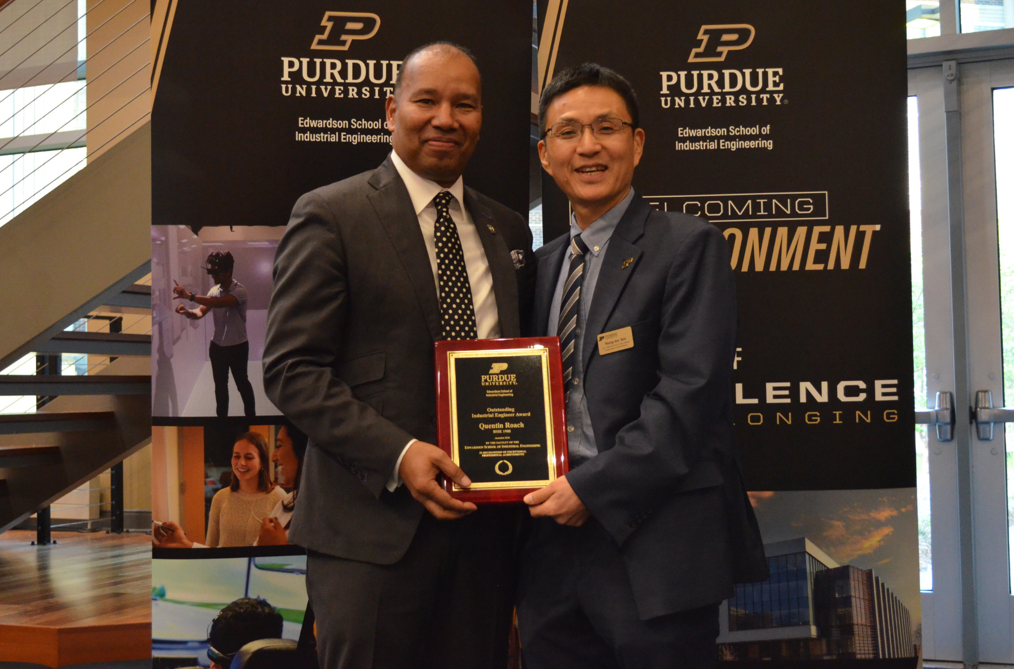 Posing with Dr. Son after accepting award. 